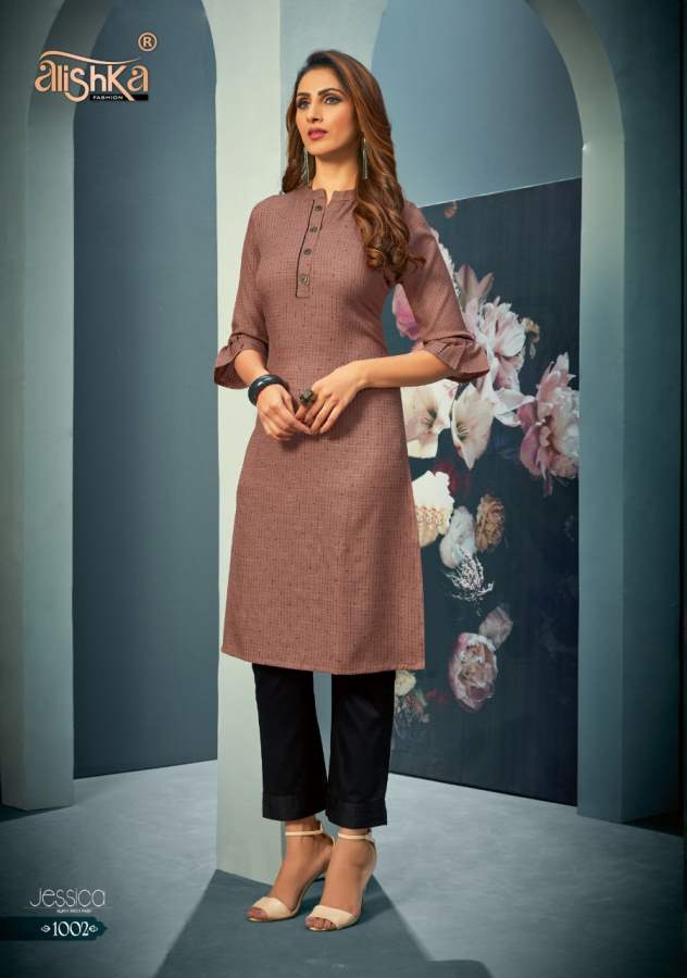 Alishka Jessica Classic Casual Wear Rayon Kurti With Bottom Collection